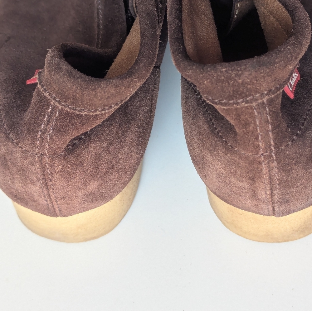 Clarks Brown Suede Boots Wallabee Waxy Sole Men's, 10 - Picture 5 of 7